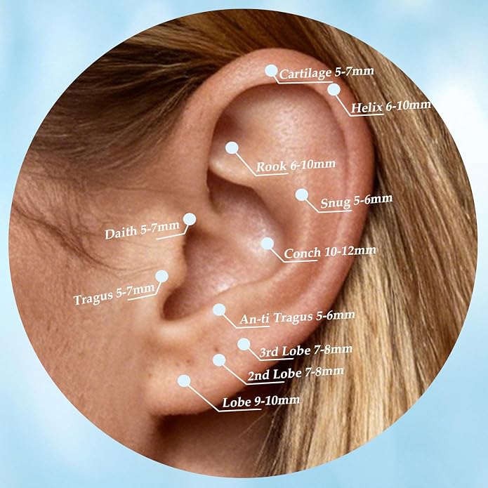 limerencia 18G Hypoallergenic Titanium Tragus Body Piercing Jewelry Set Flat Back Piercing Studs Earrings for Women Cartilage Helix Conch Medusa