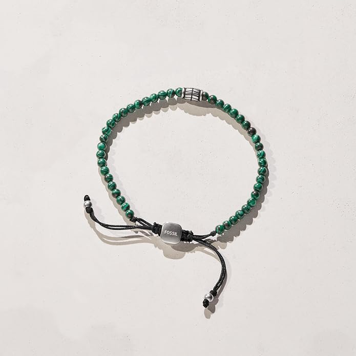 Fossil Men's Stainless Steel and Genuine Leather and/or Beaded Bracelet for Men