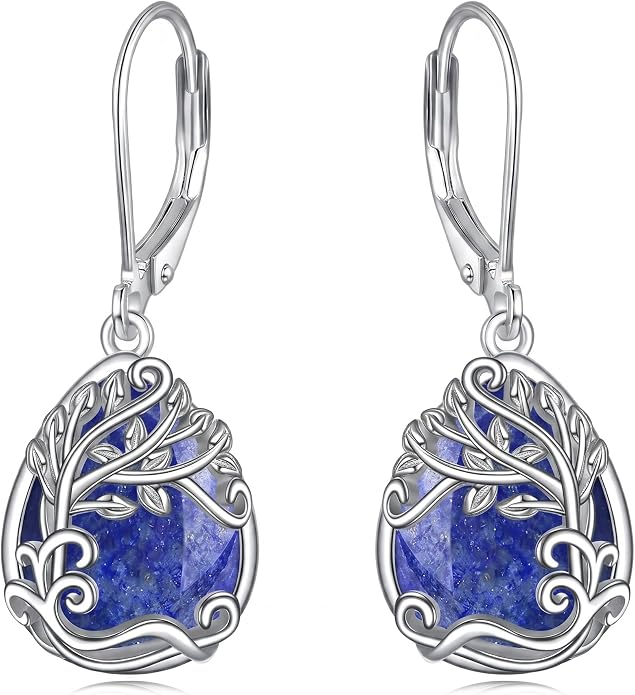 Teardrop Tree of Life/Filigree Earrings for Women Dangle Leverback Earrings Jewelry Gift Anniversary For Her