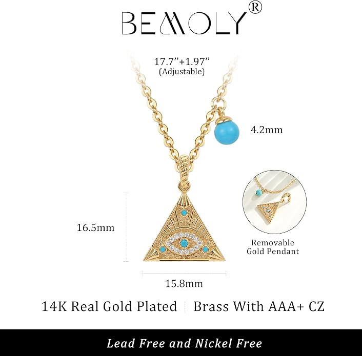 Fashion Dainty Necklace for Women - 14K Gold Plated Detachable Pendant with Cubic Zirconia Accent, Hypoallergenic Layering Jewelry for Women, Trendy Storm Charm Necklace for Daily Wear & Gifting