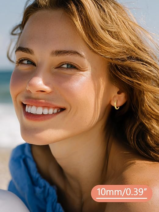 FaithHeart 925 Sterling Silver Post Huggie Hoop Earrings for Women, Silver Small Hoop Earring, Hypoallergenic Cartilage Earrings for Women