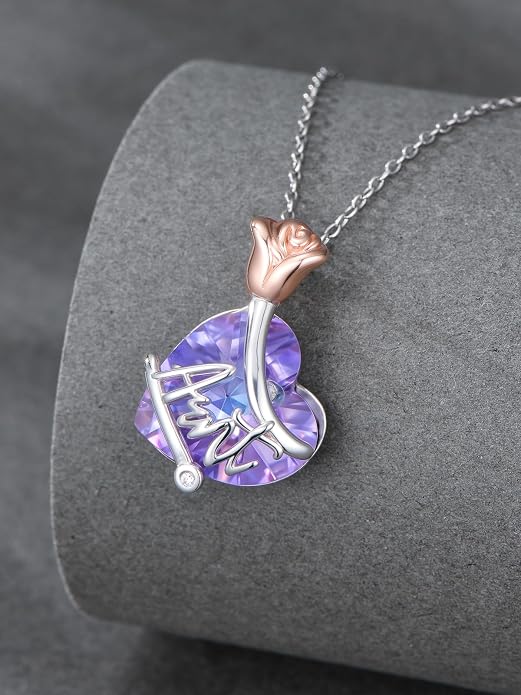 Midari Ocean Necklace 925 Sterling Silver Flamingo Mama Bear Dolphin Penguin Sea Turtle Axolotl Desert Cactus Nautical Rudder Tropical Palm Compass Wave Pendant Boho Jewelry Gifts for Women Men