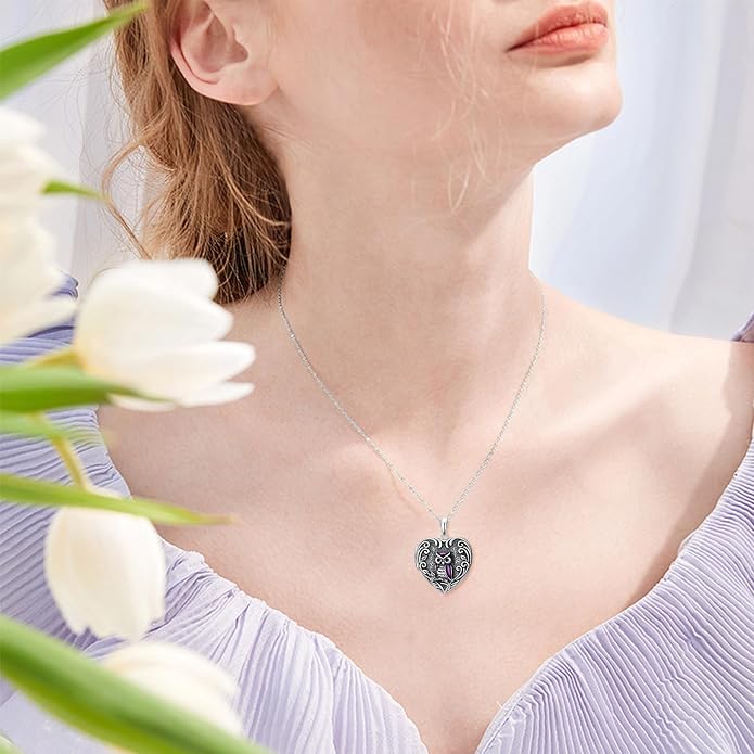 TOUPOP Heart Locket Necklace 925 Sterling Silver Love Locket that Holds Pictures Gifts for Women Her
