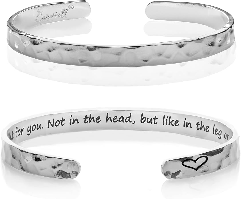 Carviell Bracelet - Gifts for Women – Inspirational, Friendship, Love, Mom, Daughter, Sister, Christian, Graduation, Memorial & Wedding Gifts – 100+ Phrases – Stainless Steel, Gift-Ready