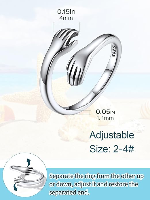 ChicSilver Toe Rings for Women 925 Sterling Silver Toe Ring Hypoallergenic Adjustable Open Rings for Women Summer Jewelry