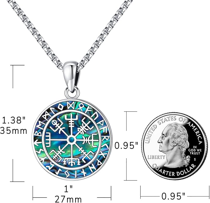 Eusense Viking Jewelry for Men Women Sterling Silver 925 Mjolnir Thors Hammer Pendant Celtic Cross Necklace Wolf Odin Raven Freya Goddess Norse Pagan Compass Vegvisir Yggdrasil Nordic Viking Necklaces Gifts