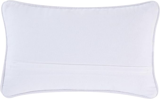 Boho Living Jada Decorative Throw, Includes Accent, Premium Woven Design, Living Room Décor, (1) 12" x 20" Pillow Cover with Insert, White