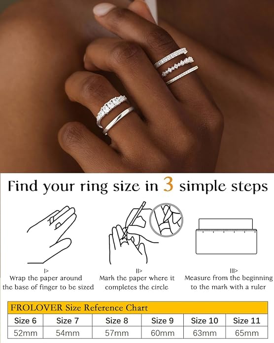 Stackable Silver/Gold Rings for Women Non Tarnish Trendy Dainty 14K Gold Plated Stacking Cubic Zirconia Thumb Ring Set Minimalist Promise Wedding Bands Engagement Rings for Women Size 6-10
