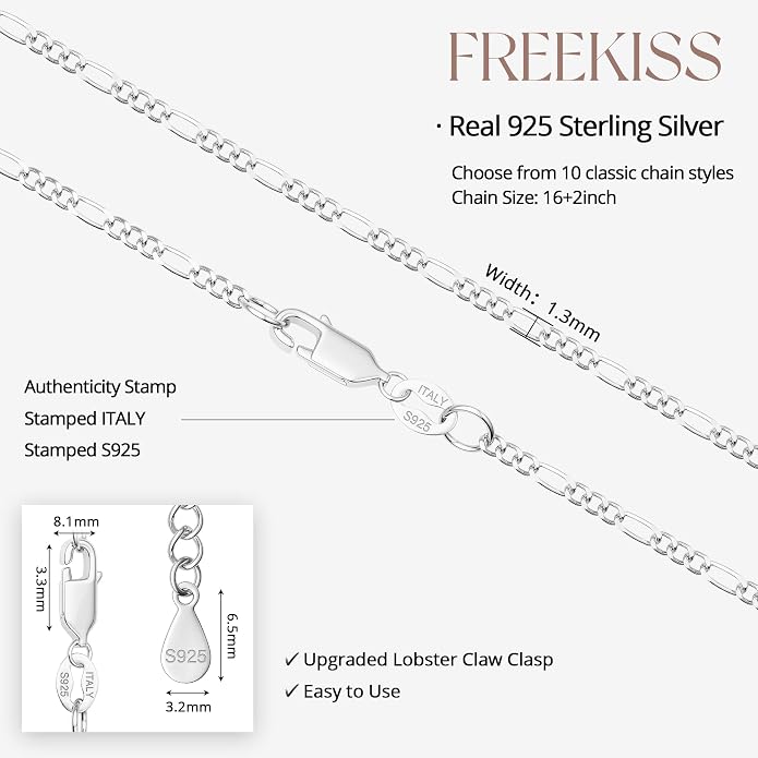 Freekiss Women's Layered Necklace Set - 3 Piece Dainty Gold Jewelry for Everyday Stacking | 14K Gold Plated Snake Chain, Rope Chain, Cuban Chain | Adjustable Length 14-18.5 Inch | Gift Ready