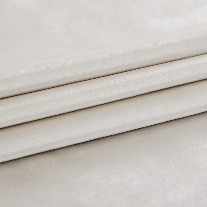 PRIMROSE Cream Ivory Curtains 108 inch for Living Room,2 Panels Drapes Blackout Rod Pocket Back Tab Window Treatment Room Darkening Thick Decorative Curtains for Bedroom