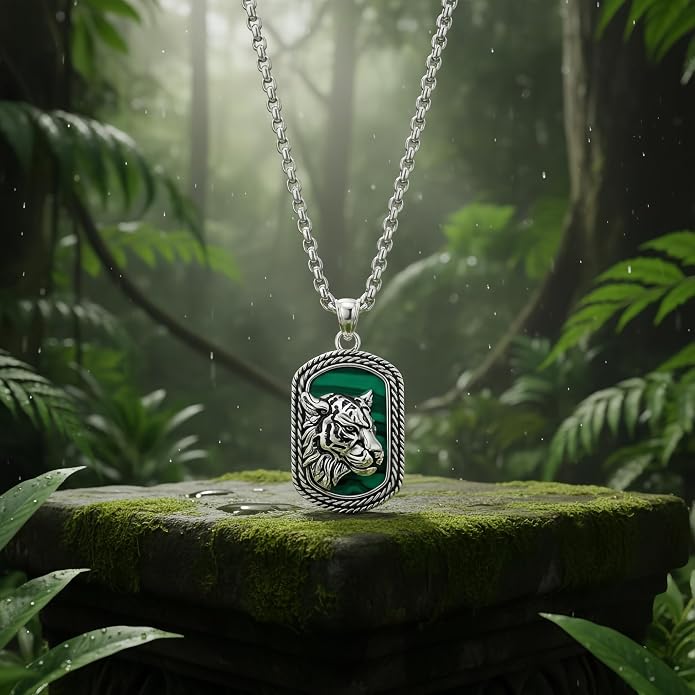 CRMAD Viking Owl/Raven Necklace Vintage Animal Totem Pendant Rune of Lune Jewelry Gift for Men and Women 24 in Chain