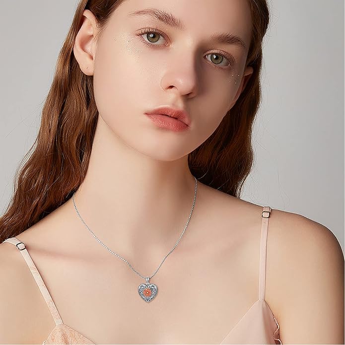 SOULMEET Personalized Silver Locket Necklace That Holds Pictures Photo Keep Someone Near to You, Memorial Custom Lockets Necklaces Letters Engraving for His Her