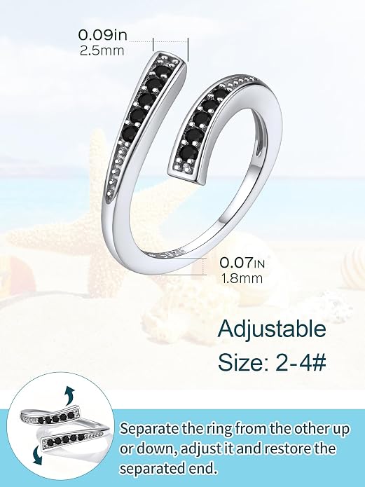 ChicSilver Toe Rings for Women 925 Sterling Silver Toe Ring Hypoallergenic Adjustable Open Rings for Women Summer Jewelry