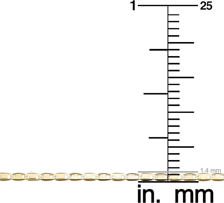 Kooljewelry 10k Yellow Gold Flat Oval Link Anklet (1.25 mm, 10 inch)