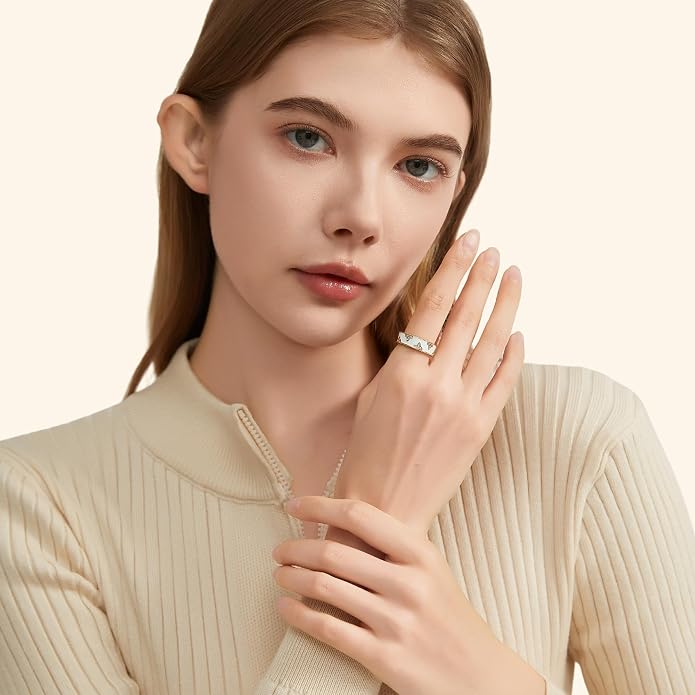 Vintage 14k Gold Ring for Women - Adjustable Carving Open Ring Unique Boho Jewelry Gift for Wedding Band & Daily Wear Ring