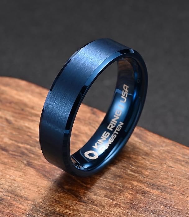 King Ring Tungsten 4/6/8/10mm Rings – Super Polished Matt Finish Tungsten Rings – Designed in USA