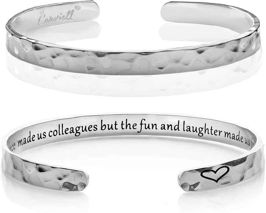 Carviell Bracelet - Gifts for Women – Inspirational, Friendship, Love, Mom, Daughter, Sister, Christian, Graduation, Memorial & Wedding Gifts – 100+ Phrases – Stainless Steel, Gift-Ready