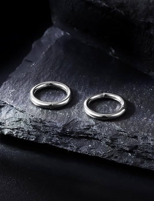 20G 18G 16G 14G 12G 10G 8G 6G 4G 2G Nose Rings Hoops Astm F136 Titanium Clicker Septum Lip Ring Tragus Helix Daith Rook Conch Snug Cartilage Lobe Earrings Hoop Piercing Jewelry For Women Men