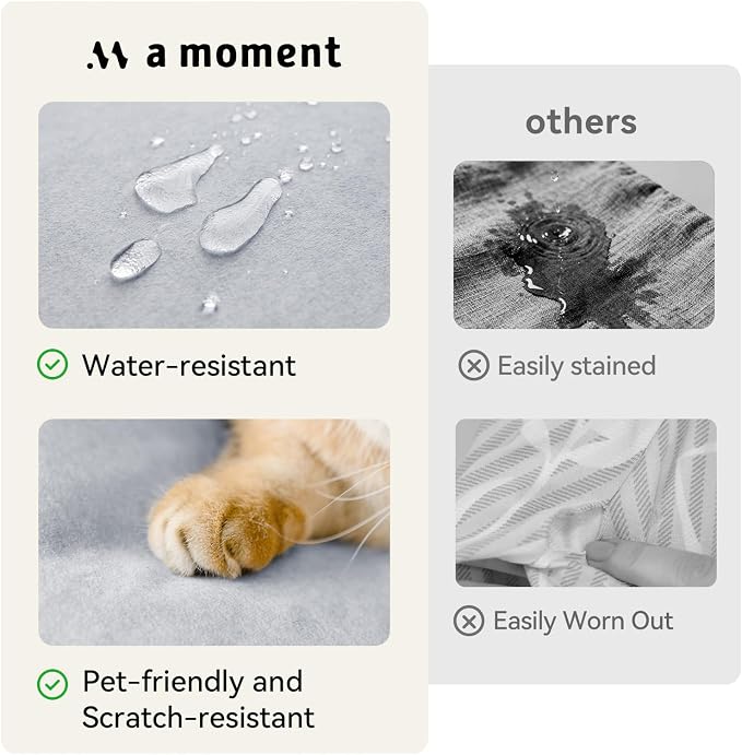 a moment Waterproof Throw Pillow Covers Set of 4,22x22 Inch Outdoor Stain Resistant Pet Friendly Pillowcases Cushion Covers for Patio Sofa and Living Room,Ocean Breeze