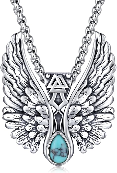 Viking Necklace 925 Sterling Silver Celtic Nordic Runes Amulet Necklace Viking Jewelry for Men Women