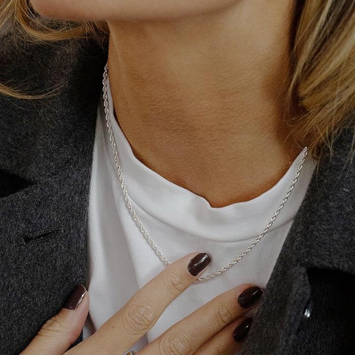 Gold Herringbone Necklace For Women - Rope Chork,Flat Snake Chain Necklaces in 18K Gold & White Gold Plated Tone - Simple Daily Jewelry-Tarnish Free-16-18in