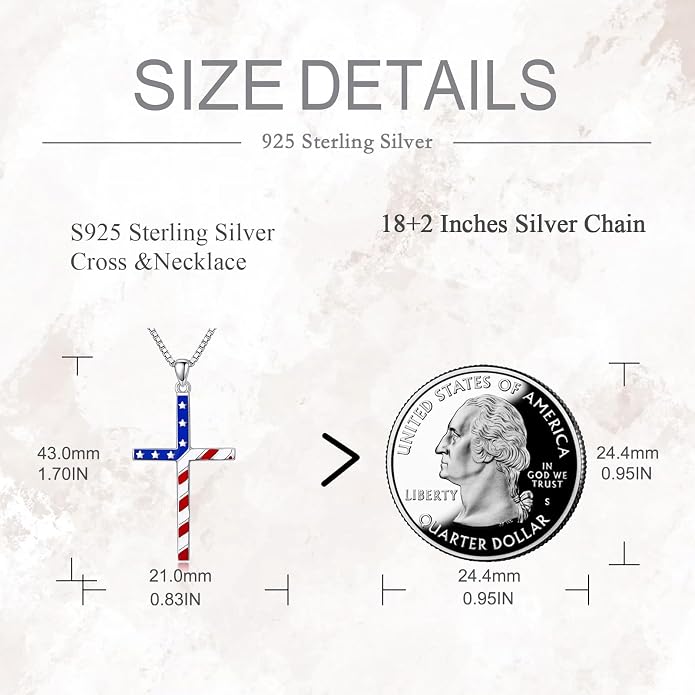 POPLYKE Cross Necklace 925 Sterling Silver Philippians 4:13 I Can Do All The Things Inspirational Necklace Gifts for Women Men 20+2''