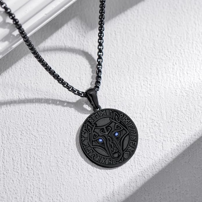 Viking Necklace for Men 925 Sterling Silver Viking Norse Pagan Jewelry Gifts for Women