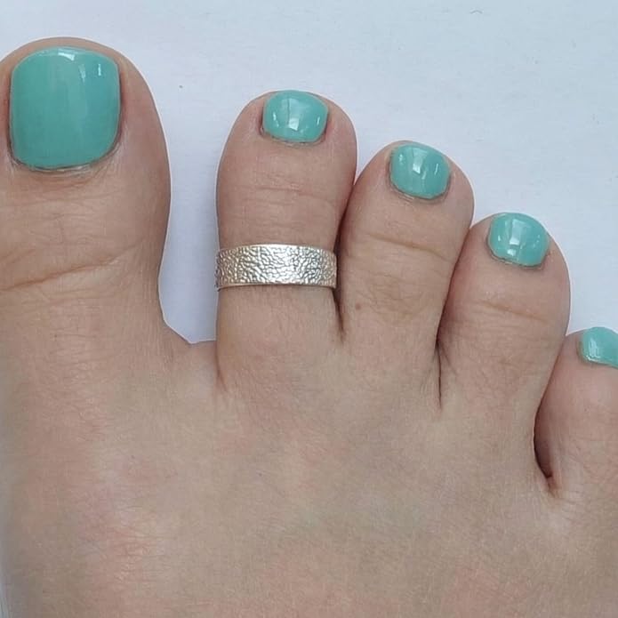 Sterling Silver Toe Ring, Handmade Adjustable Open Band, Minimalist Dainty Summer Beach Foot Jewelry for Women, Can Be Worn as Knuckle or Pinky Ring