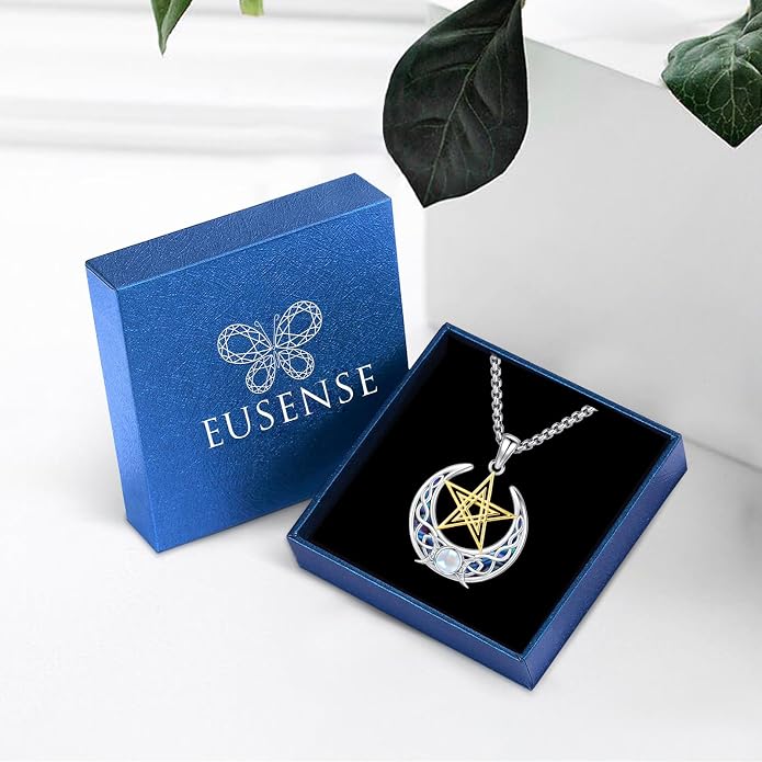Witchy Jewelry for Women Men Nudo De Bruja Plata 925 Original Witches Knot Necklace Tetragrammaton Hecate Necklace Lilith Necklace Pentagram Necklace Cat Necklace Triple Moon Goddess Pendant Necklace