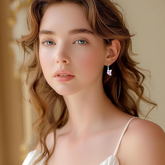 Tree of Life/Cat/Turtle/Butterfly/Flower/Celtic/Turquoise/Moonstone Dangle Earrings for Women Sterling Silver Cute Animals Drop Earrings Jewelry Gifts