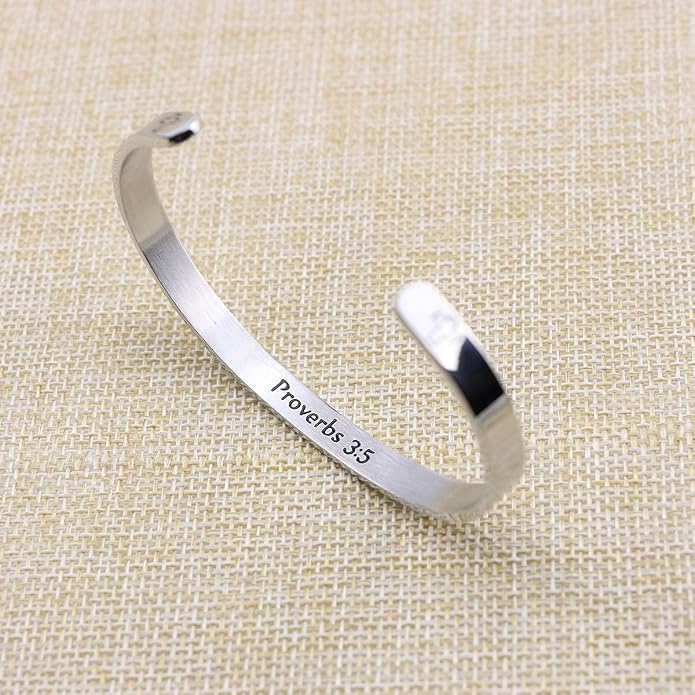 Memgift 𝐂𝐡𝐫𝐢𝐬𝐭𝐢𝐚𝐧 𝐁𝐫𝐚𝐜𝐞𝐥𝐞𝐭𝐬 for 𝐖𝐨𝐦𝐞𝐧 Inspirational Gifts Bible Verse Religious Faith Jewelry Cuff Bracelet Mothers Day Christmas Birthday Jewelry for Her Mother Daughter