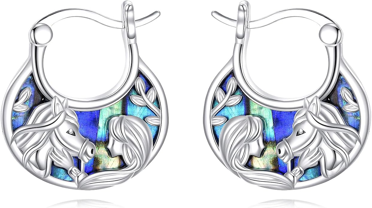 Tree of Life/Sunflower/Mountain/Daisy/Flower/Dragonfly/Butterfly/Earrings 925 Sterling Silver Hoop Earrings for Women