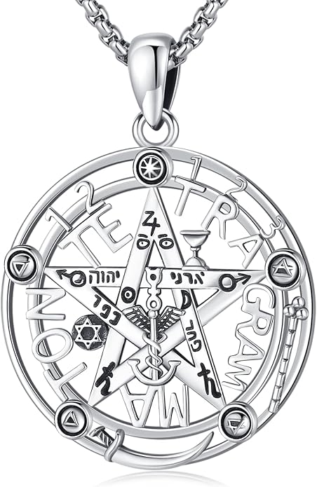 Witchy Jewelry for Women Men Nudo De Bruja Plata 925 Original Witches Knot Necklace Tetragrammaton Hecate Necklace Lilith Necklace Pentagram Necklace Cat Necklace Triple Moon Goddess Pendant Necklace