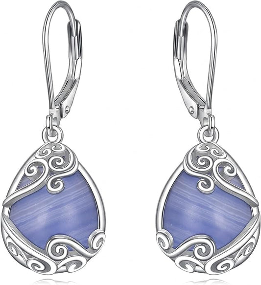 Teardrop Tree of Life/Filigree Earrings for Women Dangle Leverback Earrings Jewelry Gift Anniversary For Her
