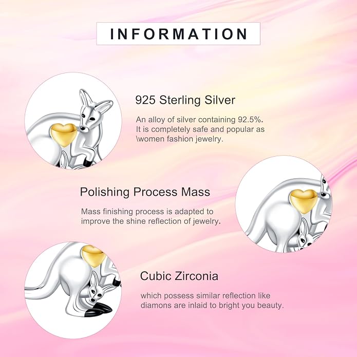 NINGAN 925 Sterling Silver Charm Golden Love Charm Buckle Safety Chain Travel Bead Firefly Dragonfly Pendant, Suitable for Women Bracelet and Necklace as Gift from Mom and Friends