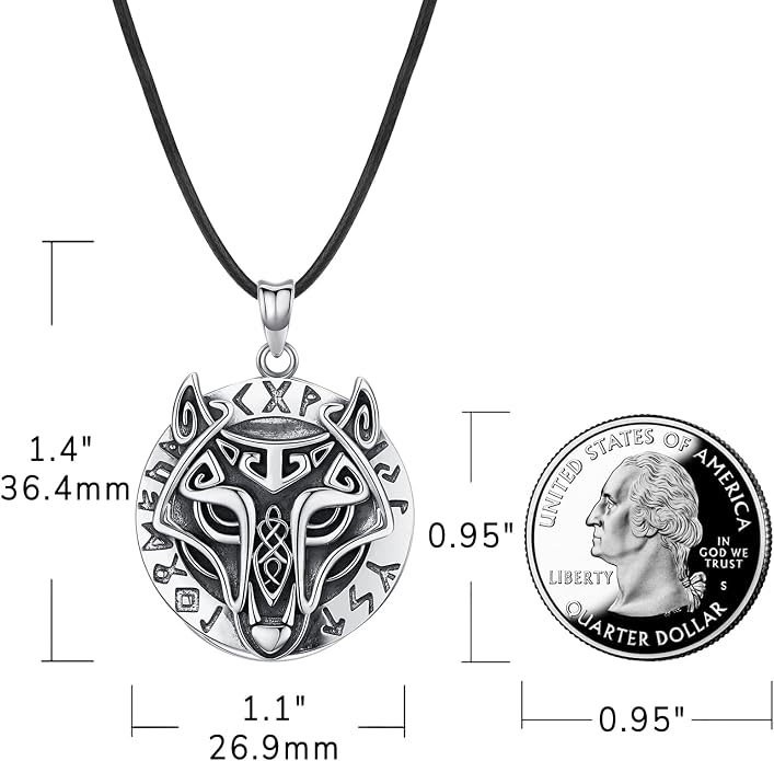 Eusense Viking Jewelry for Men Women Sterling Silver 925 Mjolnir Thors Hammer Pendant Celtic Cross Necklace Wolf Odin Raven Freya Goddess Norse Pagan Compass Vegvisir Yggdrasil Nordic Viking Necklaces Gifts