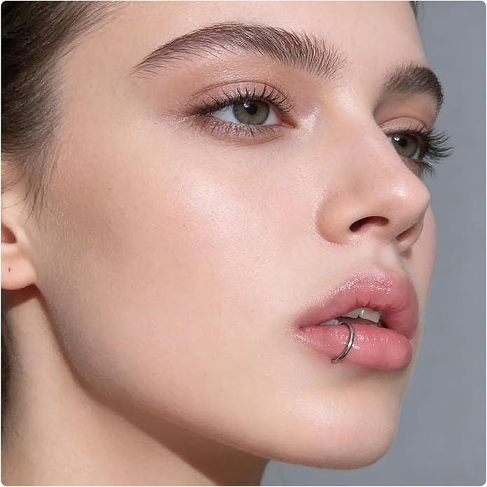20G-2G ASTM F136 Titanium Septum Nose Rings Hoops Hinged Clicker Segment Septum Lip Nipple Ring Cartilage Tragus Helix Sleeper Earrings Piercing Jewelry for Women Men 6mm-19mm