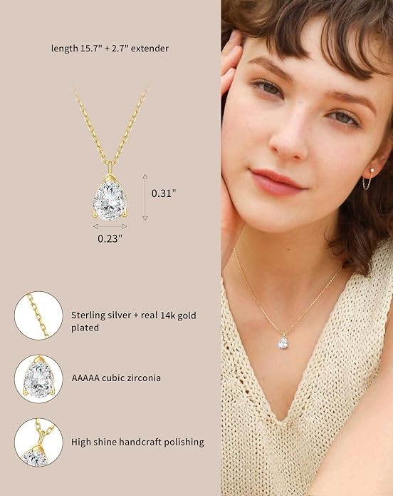S.Leaf 18K Gold Plated Cubic Zirconia Choker Necklace for Women 925 Sterling Silver Layered Coin Moon Star Heart Circle Crystal Lariat Pendant Necklaces Gifts for Women Trendy