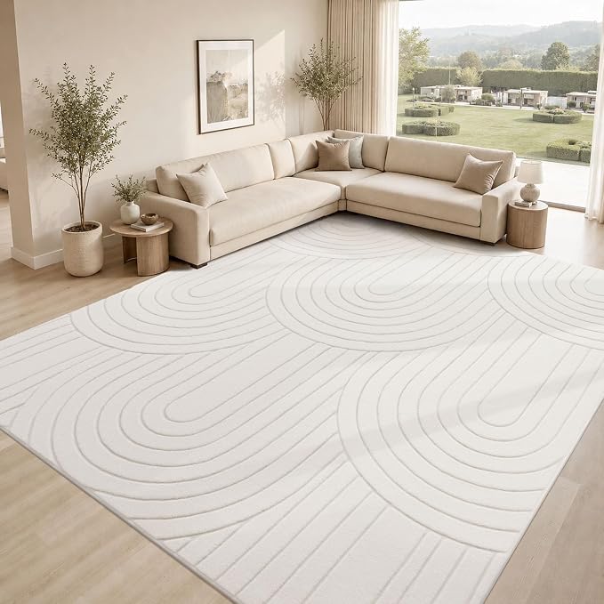 Sour Lemon Area Rugs 9x12 Living Room, Washable Rug Modern Soft Large Area Rug for Bedroom, 3D with Soft High-Low Pile Non-Slip Carpet Mat for Kids Room Dining Room Kitchen Office