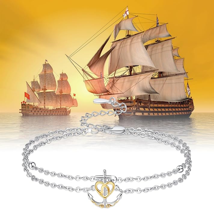 Palpitate Anchor/Infinity/Mermaid Anklets Nautical Ankle Bracelet 925 Sterling Silver Elegance Anklets Jewelry Christmas Gifts for Women