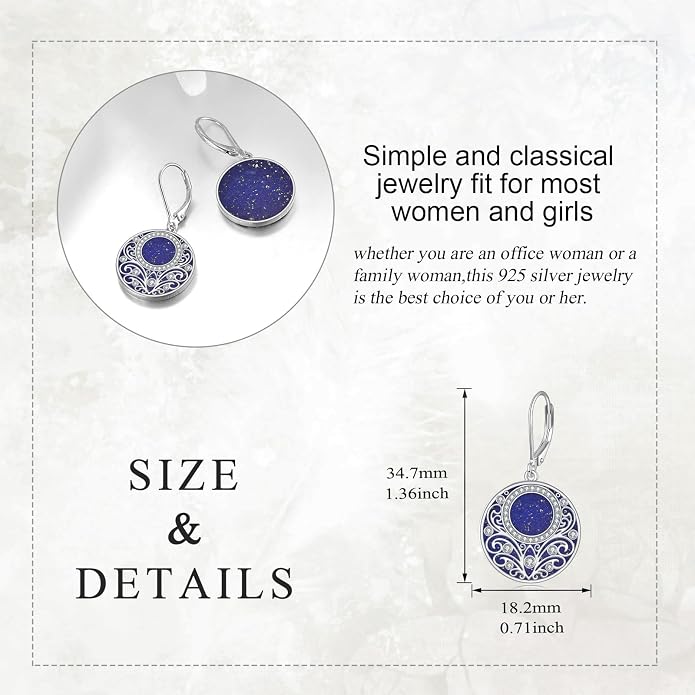 Teardrop Earrings Sterling Silver Filigree Irish Celtic Teardrop Drop Earrings Jewelry Gifts For Women
