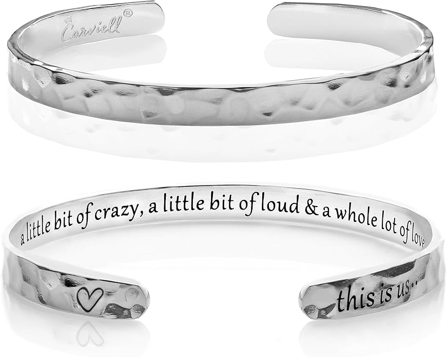 Carviell Bracelet - Gifts for Women – Inspirational, Friendship, Love, Mom, Daughter, Sister, Christian, Graduation, Memorial & Wedding Gifts – 100+ Phrases – Stainless Steel, Gift-Ready
