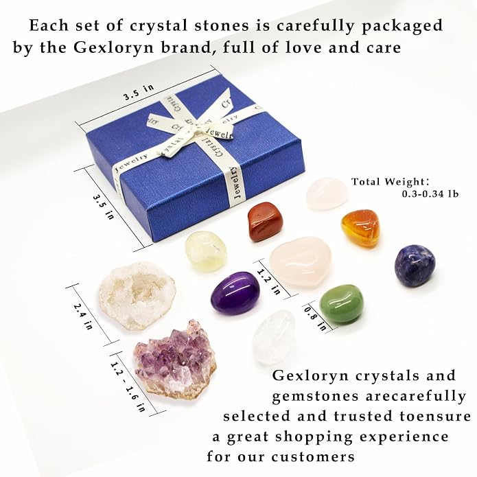 Crystals and Healing Stones, Healing Crystals, Chakra Stones,Crystals and Stones, Healing Crystals and Stones, Crystal Set, Crystal Gift Box
