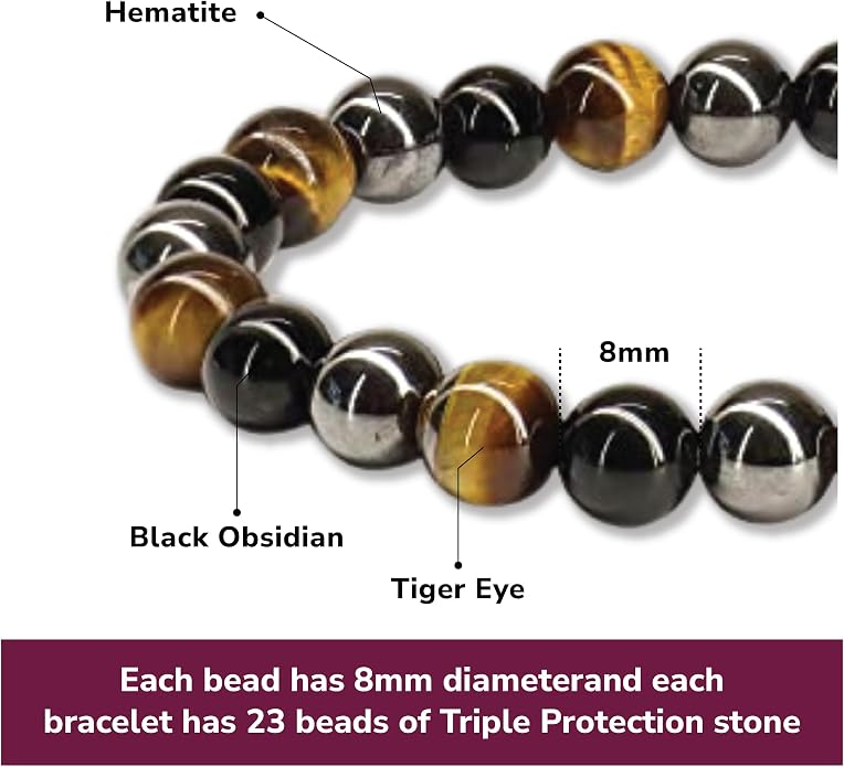 Crystal Vibe - Healing Crystal Bracelet for Women & Men | Natural Gemstone Bead Bracelet | Adjustable Handmade Energy Stone Bracelet | Bracelet for Meditation, Yoga & Daily Wear | Multiple Types