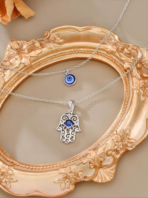 Midari Ocean Necklace 925 Sterling Silver Flamingo Mama Bear Dolphin Penguin Sea Turtle Axolotl Desert Cactus Nautical Rudder Tropical Palm Compass Wave Pendant Boho Jewelry Gifts for Women Men