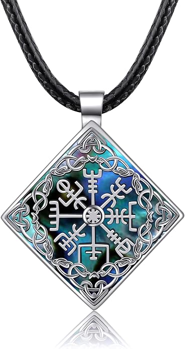 URONE Men Viking Pendant Necklace Sterling Silver Norse Viking Jewelry