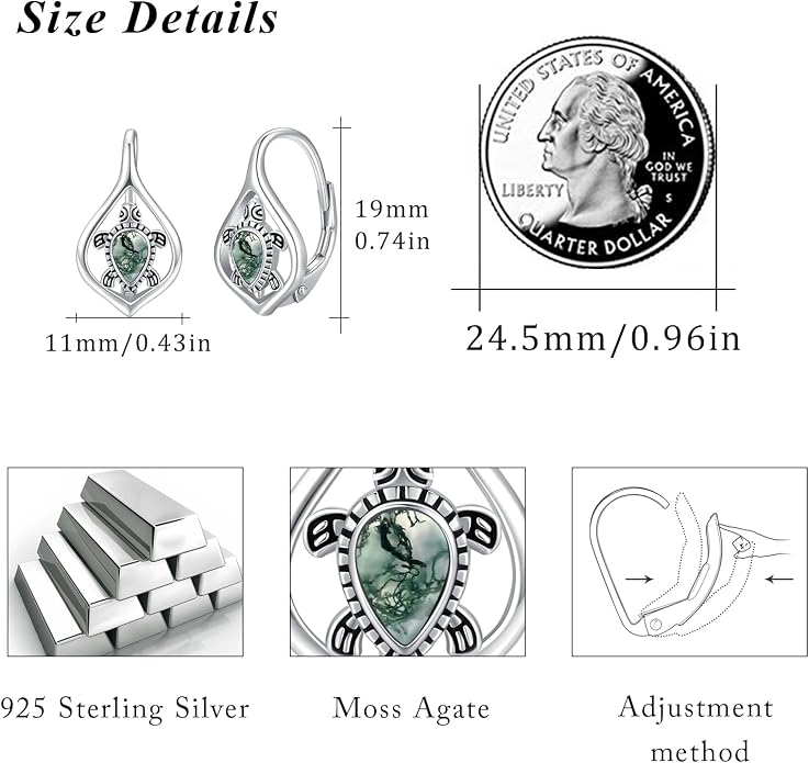 Cute Animal Leverback Earring 925 Sterling Silver Summer Bohemia Beach Theme Earrings for Women