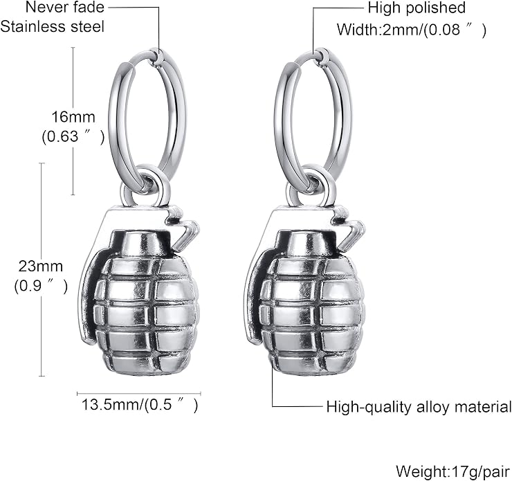 VNOX Unisex Vinatge Stainless Clip On Earrings Non Piercing Feather Charm Dangle Hinged Stud Earrings for Men Women Teen