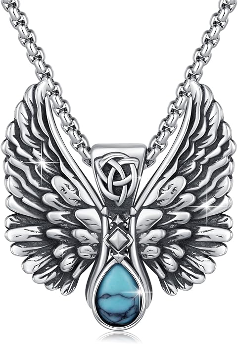 Viking Necklace for Men 925 Sterling Silver Rune Amulet Pendant Nordic Necklace Viking Jewelry Gift for Father Husband Son