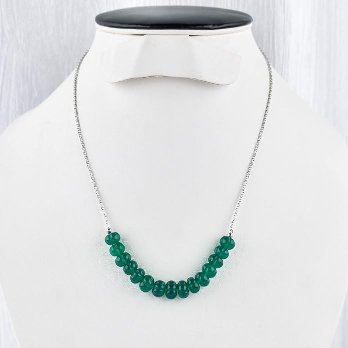 Natural Gemstone Pendant Necklace for Women Handmade Birthstone Healing Crystal Jewelry Chain 20" Stone Birthday Christmas Wedding Gifts for Her